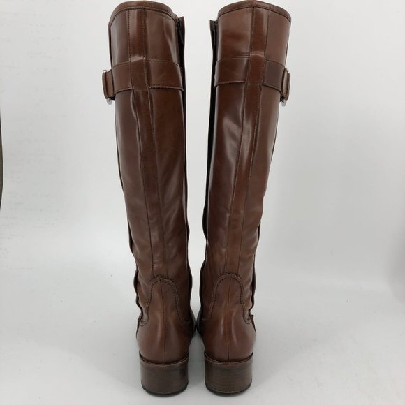 Vibram Brown Leather Heeled Boots | Classic Buckle Accent - Picture 8 of 10